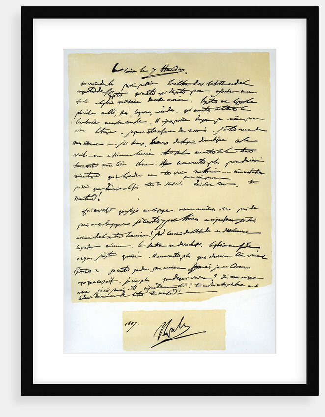 Letter from Napoleon Bonaparte to his brother Joseph by Napoleon Bonaparte I