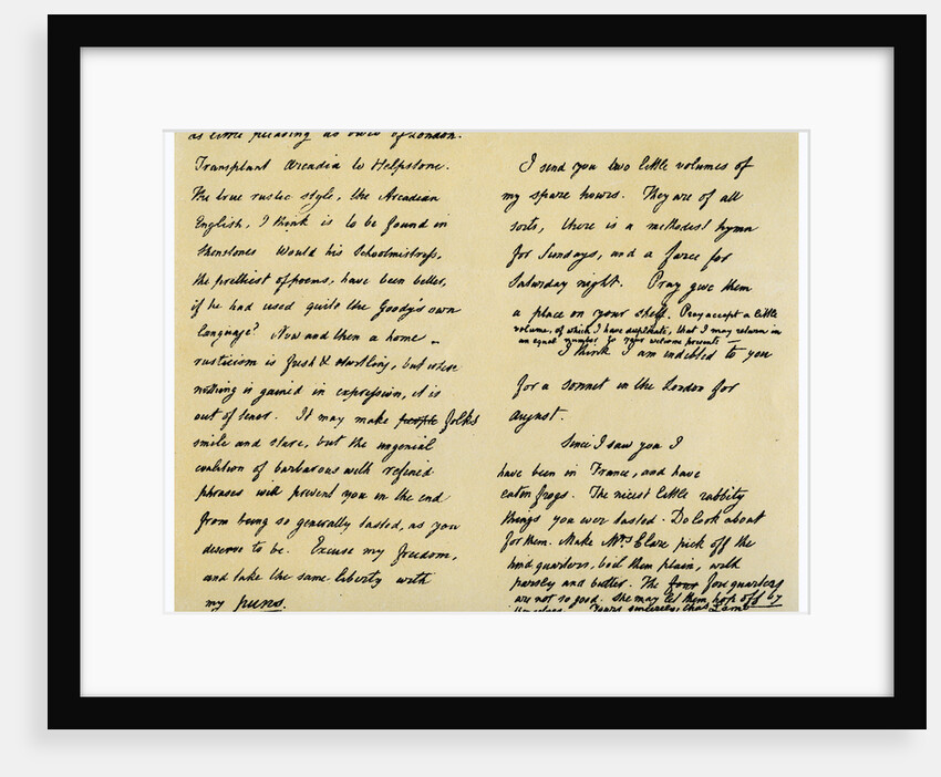 Letter from Charles Lamb to John Clare by Charles Lamb