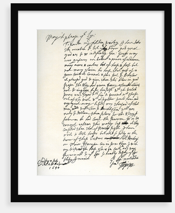 Letter from Oliver Cromwell to William Lenthall by Oliver Cromwell