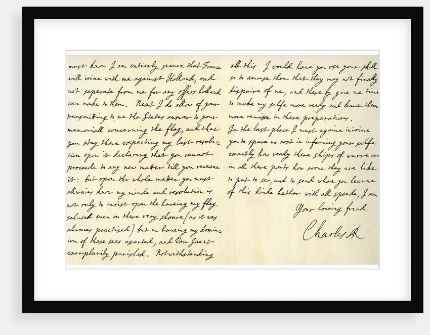 Letter from Charles II to Sir George Downing, Ambassador at the Hague by Charles II