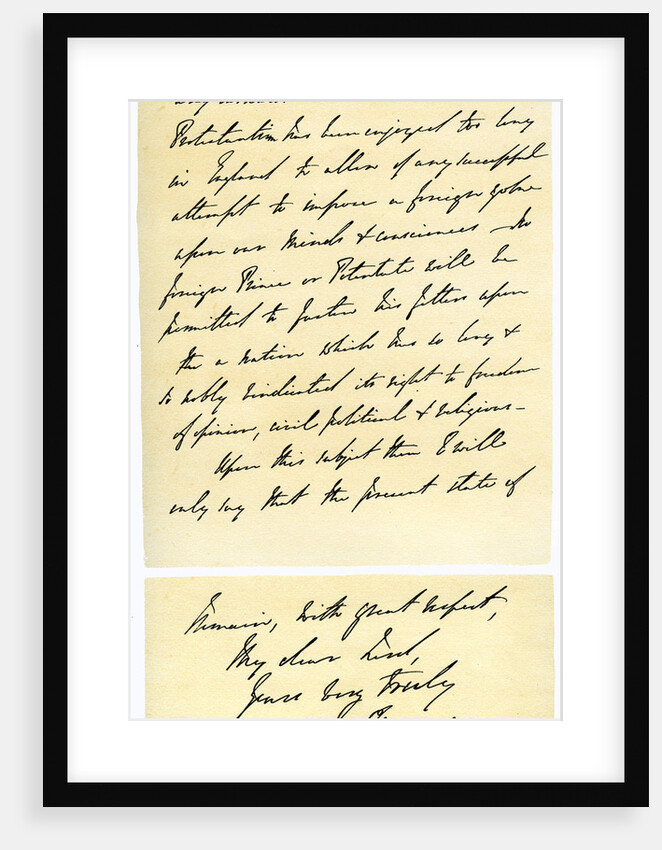Letter from John Russell to Edward Maltby, Bishop of Durham, 4th November 1850 by Lord John Russell