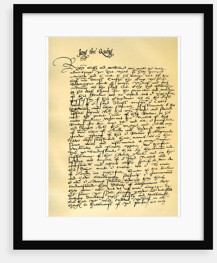 Letter from Lady Jane Grey to William Parr by Lady Jane Grey