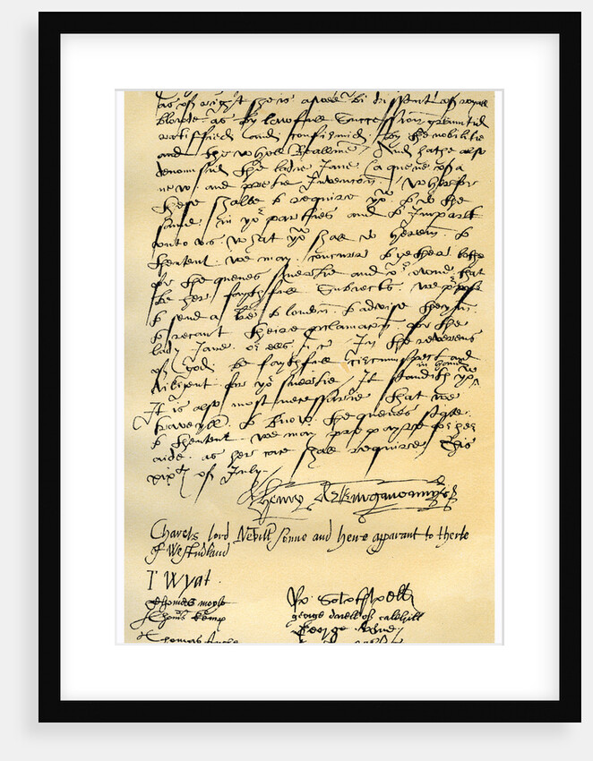 Letter from Henry Neville and others by Henry Neville