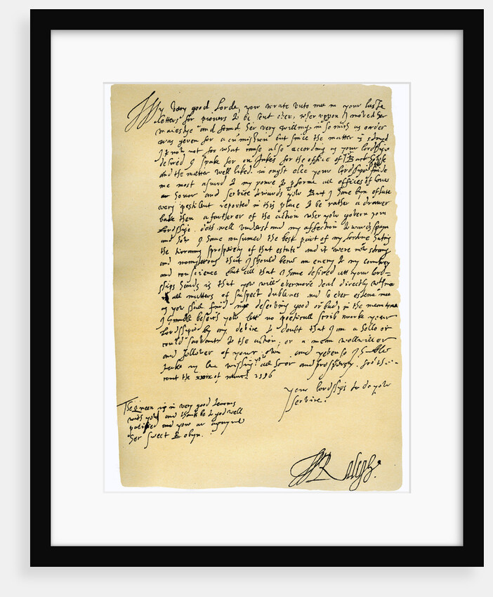 Letter from Sir Walter Raleigh to Robert Dudley, Earl of Leicester by Sir Walter Raleigh