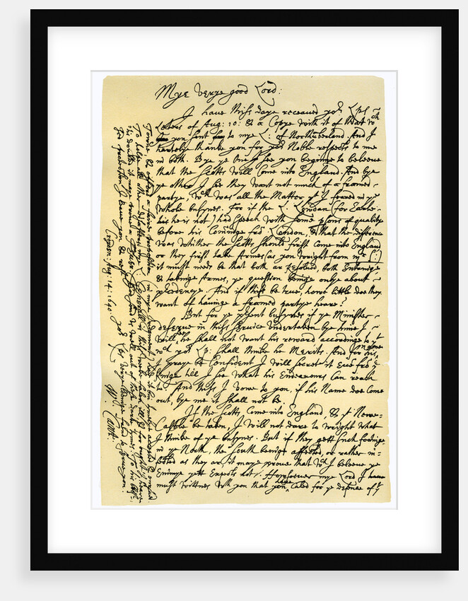 Letter from William Laud, Archbishop of Canterbury to Edward Conway by William Laud