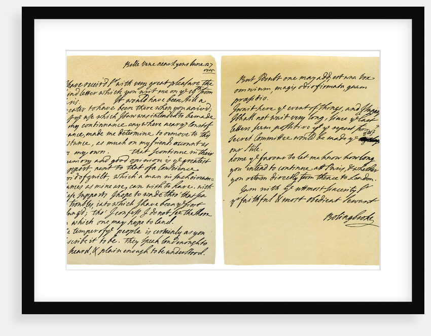 Letter from Henry St John to George Clarke by Henry St John