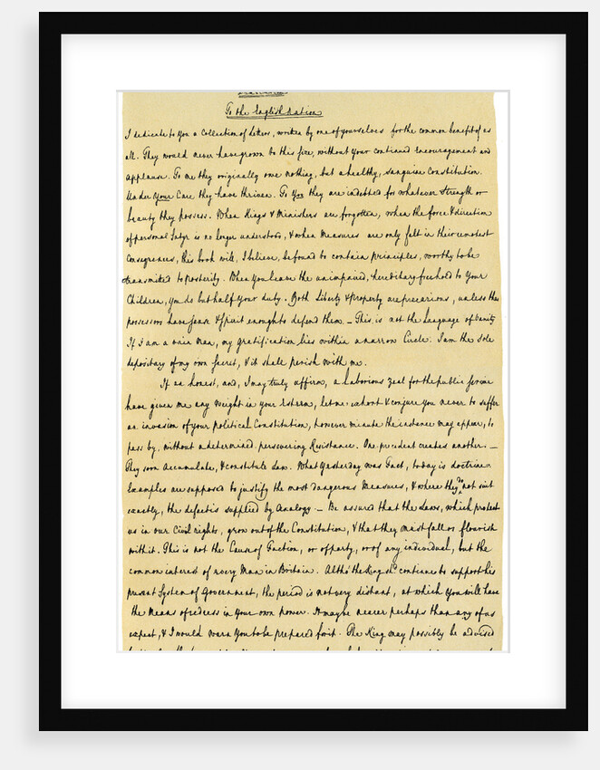 Dedication to the English Nation by Junius