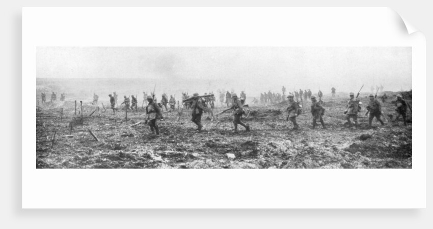 Canadian troops in no man's land, Vimy, France, First World War by Anonymous