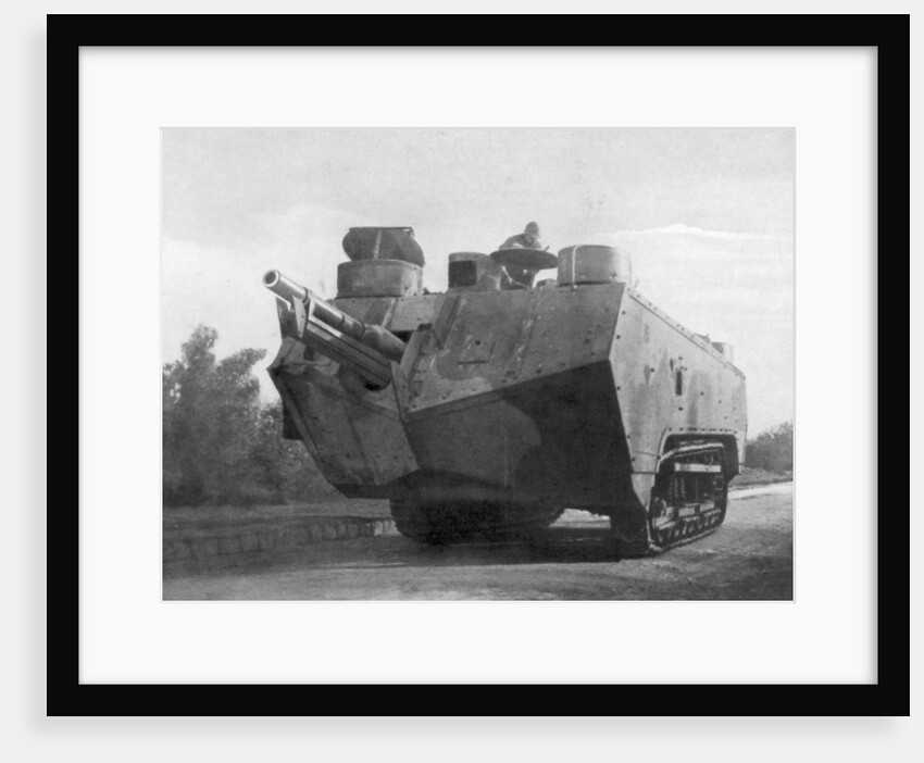 Mobile artillery piece, Moronvilliers, France, First World War by Anonymous
