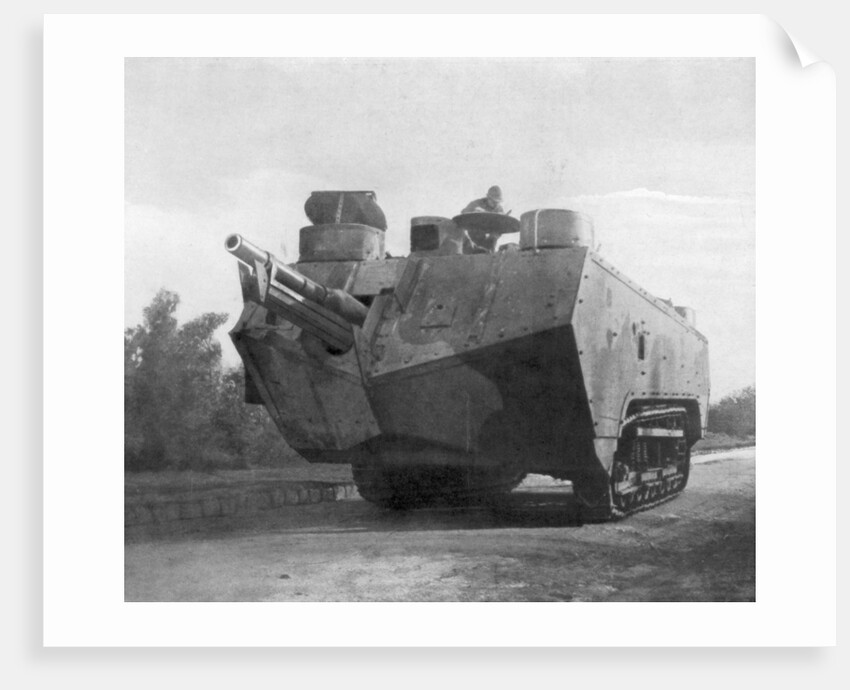 Mobile artillery piece, Moronvilliers, France, First World War by Anonymous