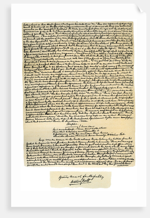 Manuscript of Kenilworth, first published in 1821 by Sir Walter Scott