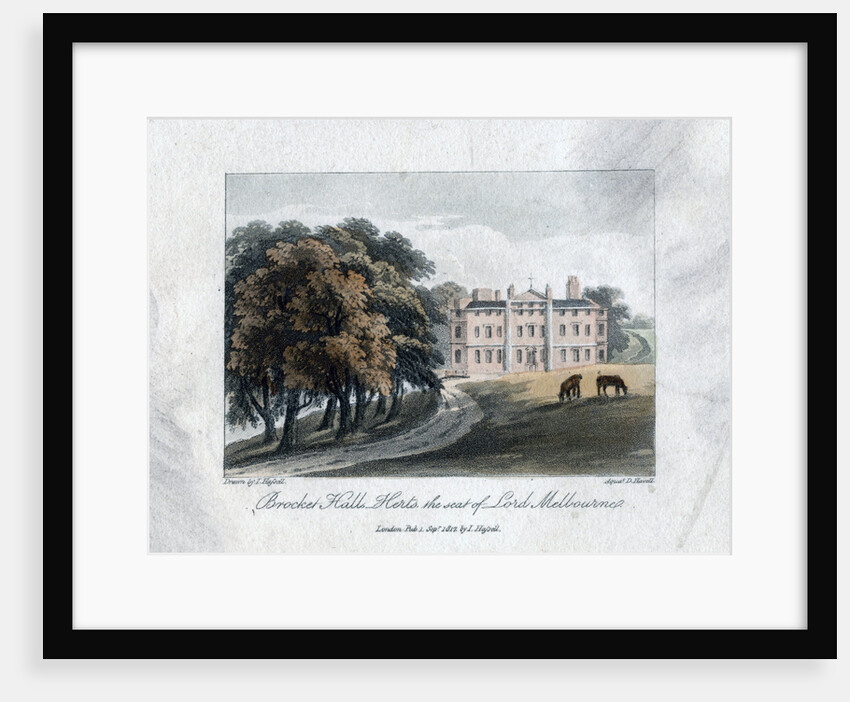 Brocket Hall, Herts, the seat of Lord Melbourne by Daniel Havell