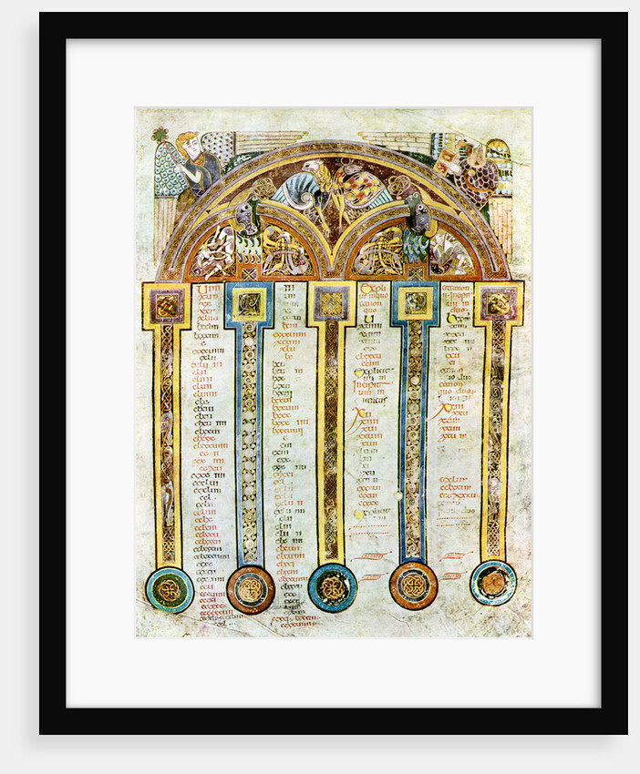 A Page of The Eusebian Canons, c800 AD by Anonymous