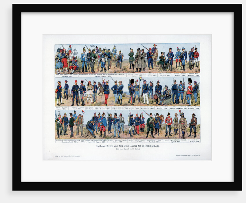 Types of soldiers from the end of the 19th century by Richard Knotel