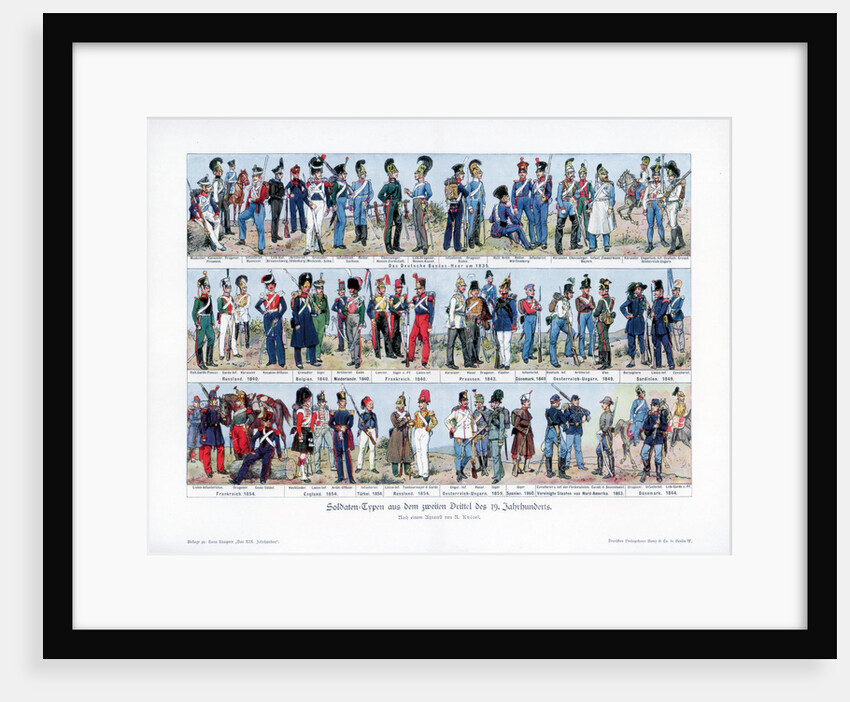Types of soldiers from the middle of the 19th century by Richard Knotel