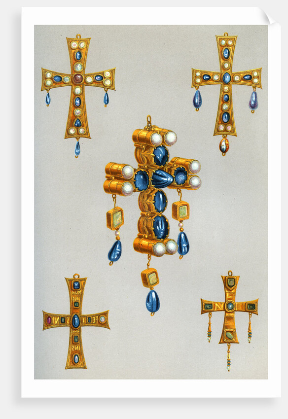 Gold crosses of a king of the Goths by Franz Kellerhoven