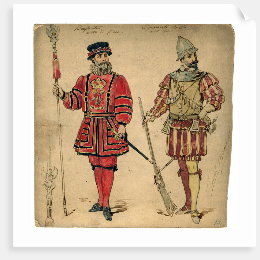 Beefeater and Spanish soldier by Lucien Besche
