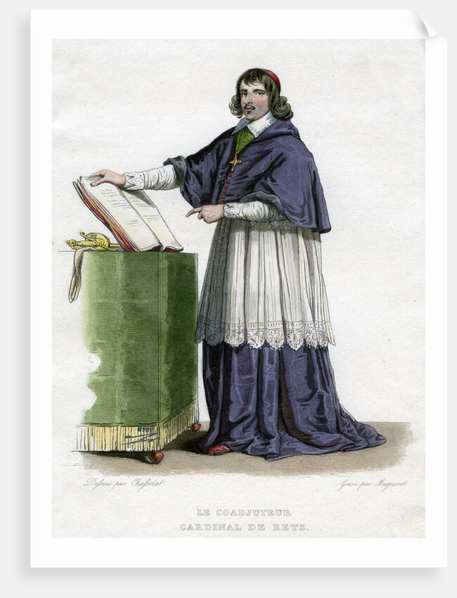 Jean Francois Paul de Gondi, Cardinal de Retz, 17th century French churchman and agitator by A Migneret
