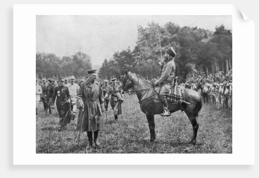 Lord Kitchener inspecting Algerian troops, France, World War I by Anonymous