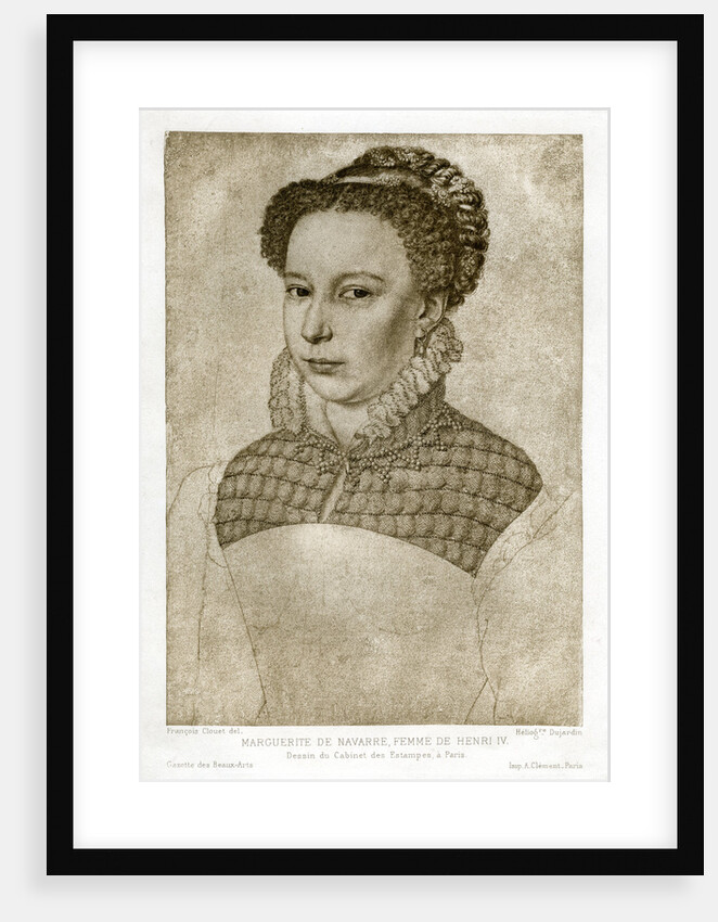 Marguerite de Navarre, queen consort of King Henry II of Navarre by Dujardin