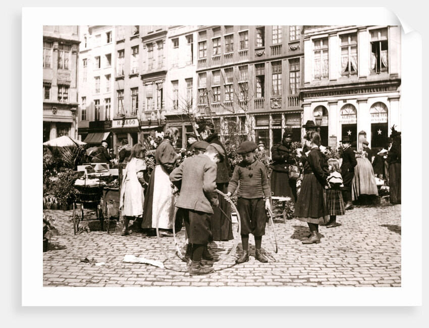 Boys with hoops at a market, Rotterdam by James Batkin