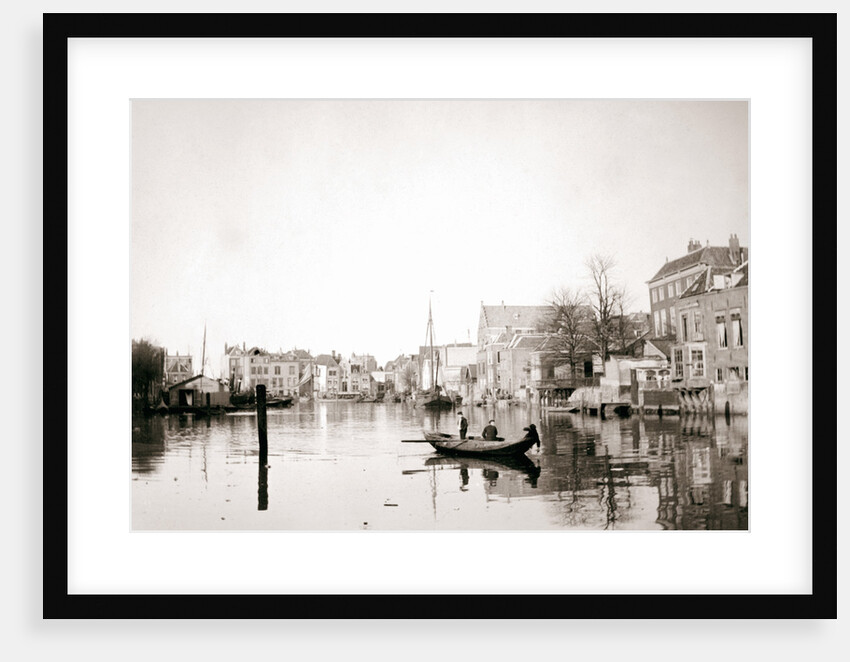 Boat on the canal, Dordrecht, Netherlands by James Batkin