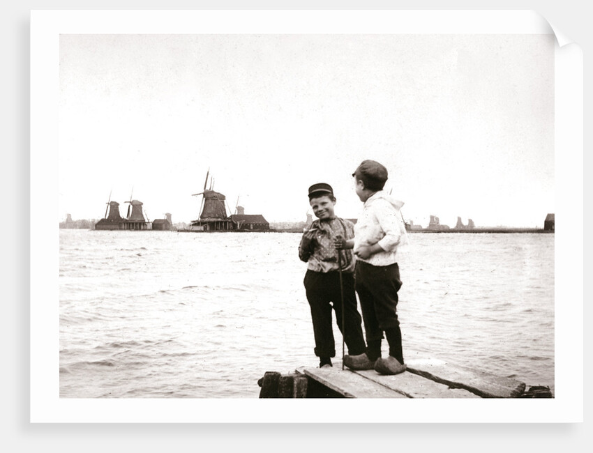 Boys by a canal, Laandam, Netherlands by James Batkin