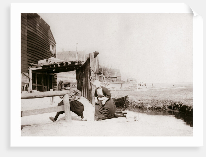 Children playing, Marken Island, Netherlands by James Batkin