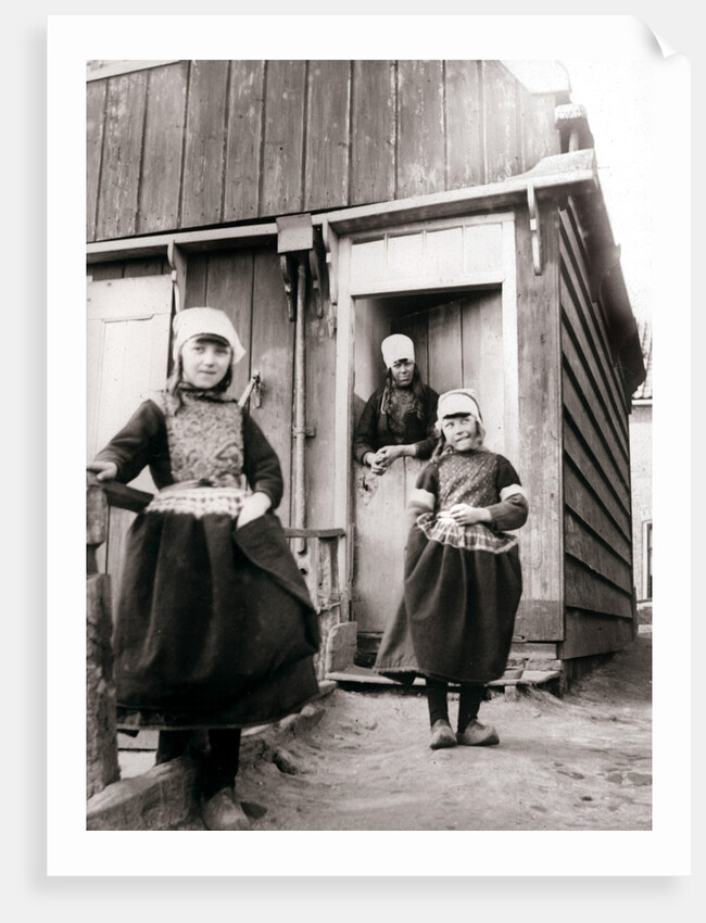 Girls in traditional dress, Marken Island, Netherlands by James Batkin