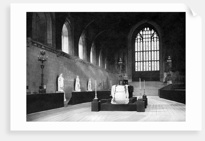 The lying in state of William Gladstone, Westminster Hall, London by John Benjamin Stone