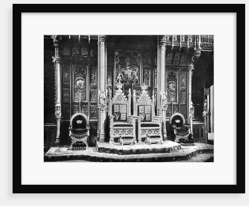 The Royal Throne, House of Lords, Westminster by John Benjamin Stone