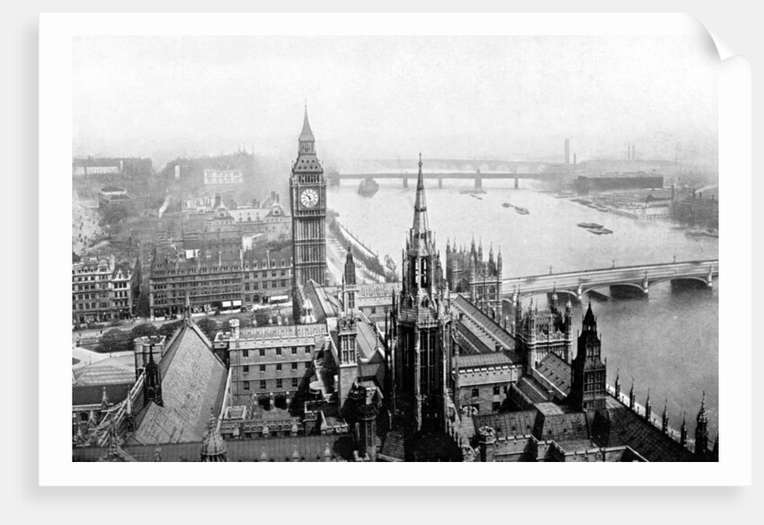 The Houses of Parliament, as seen from Victoria Tower, Westminster, London by Anonymous