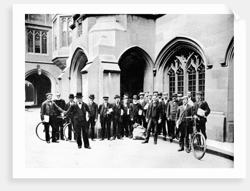 Group of Vote Office messengers, Houses of Parliament, Westminster, London by Anonymous