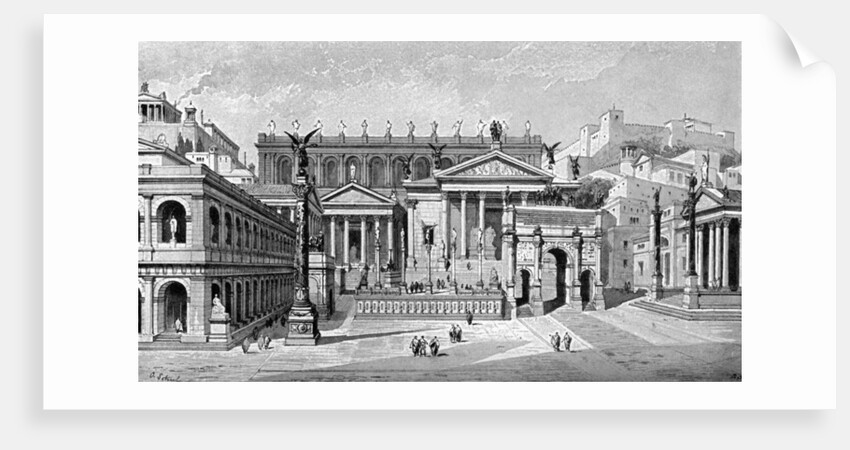 South and west sides of the Forum, Rome by C Hulsen
