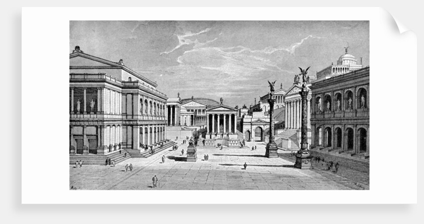 North and east sides of the Forum, Rome by C Hulsen