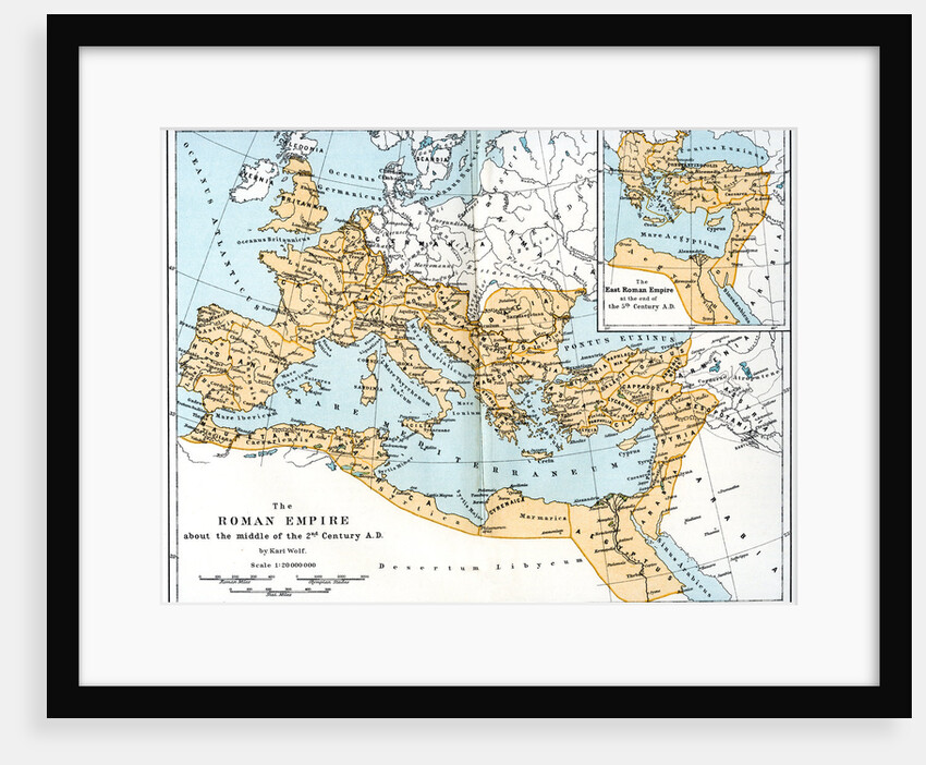 Map of the Roman Empire, 2nd century AD by Anonymous