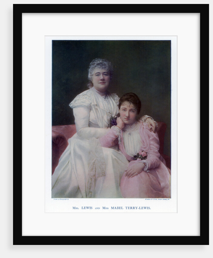 Mrs Lewis (Kate Terry) and Miss Mabel Terry-Lewis, British actresses by Window & Grove