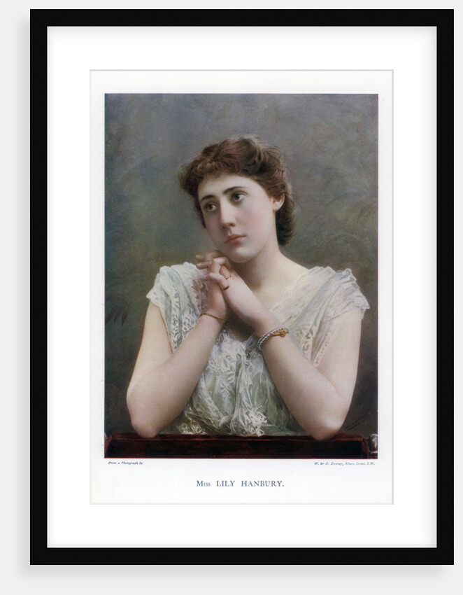 Lily Hanbury, English stage actress by W&D Downey