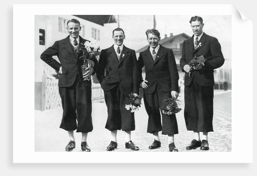 Swedish cross-country ski team, Winter Olympic Games, Garmisch-Partenkirchen, Germany by Anonymous