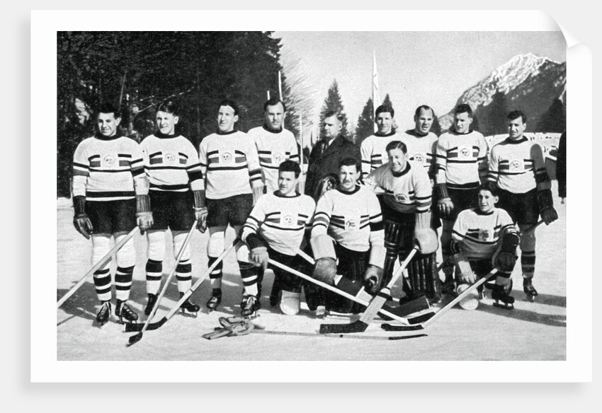 Great Britain ice hockey team, Winter Olympic Games, Garmisch-Partenkirchen, Germany by Anonymous