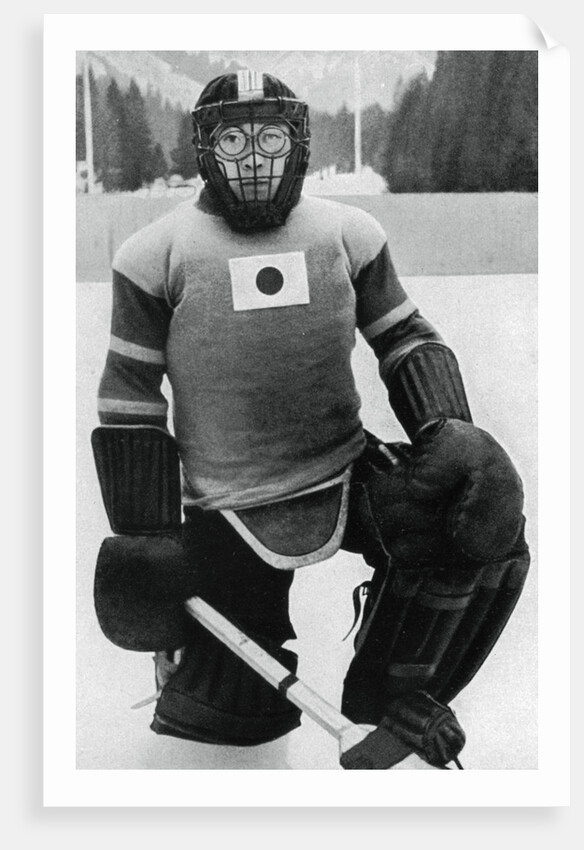 Teiji Homna, Japan ice hockey team, Winter Olympics, Garmisch-Partenkirchen, Germany by Anonymous