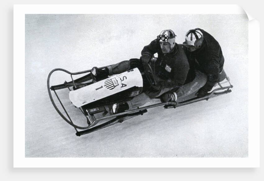 American two man bobsleigh team, German winter olympic games by Anonymous