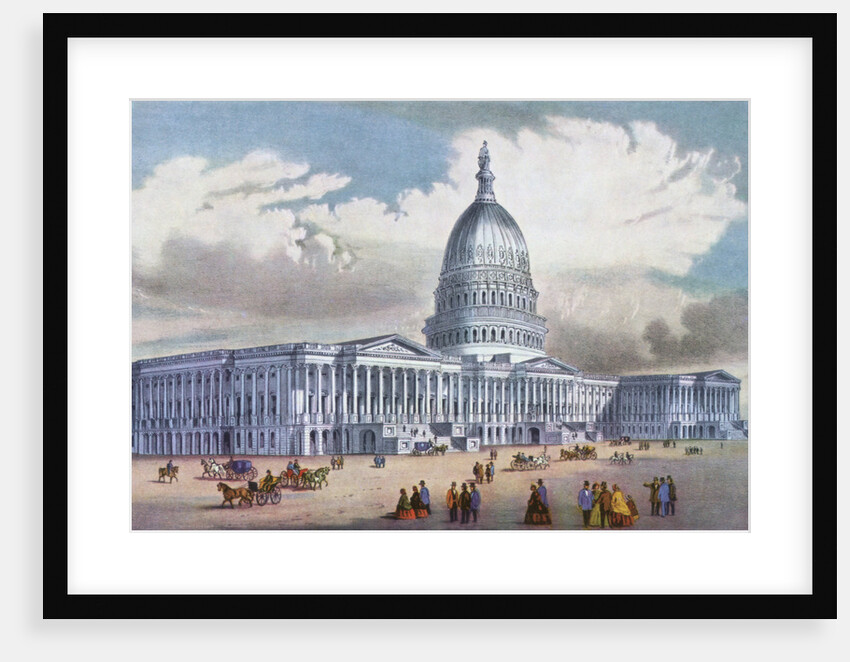 Washington, United States Capitol by Currier and Ives