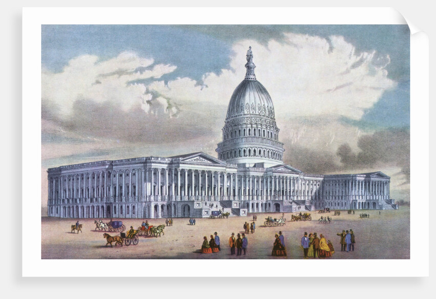 Washington, United States Capitol by Currier and Ives