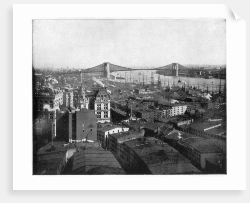 New York and the Brooklyn Bridge by John L Stoddard