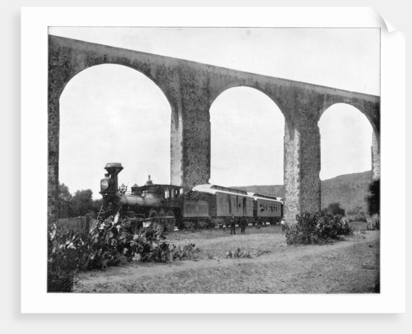 Aqueduct near Queretaro, Mexico by John L Stoddard