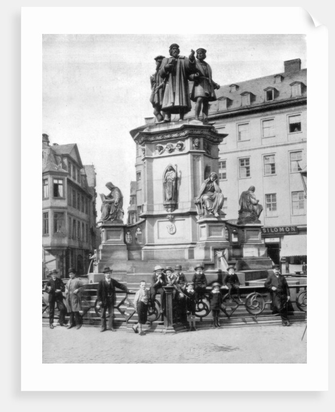 The Gutenberg Monument, Frankfurt, Germany by John L Stoddard