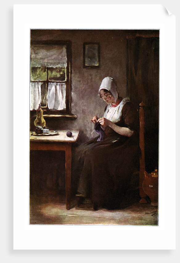Knitting fisherwoman by Hobbe Smith