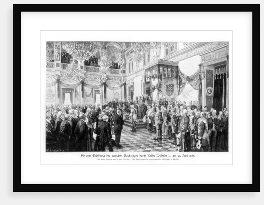Wilhelm II and the ministers at the opening of the Reichstag by Anonymous
