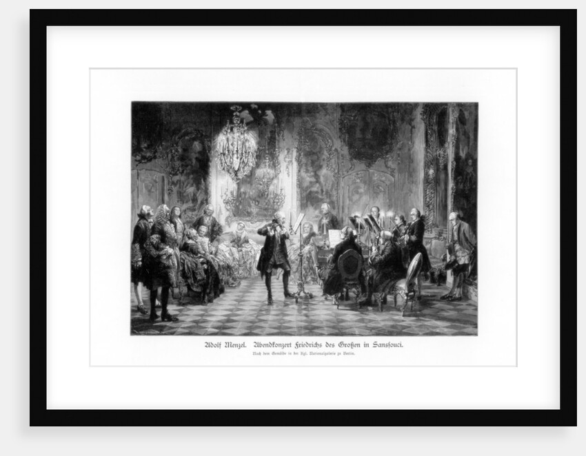 Fredrick Great Concert At Sanssouci by Adolph Menzel